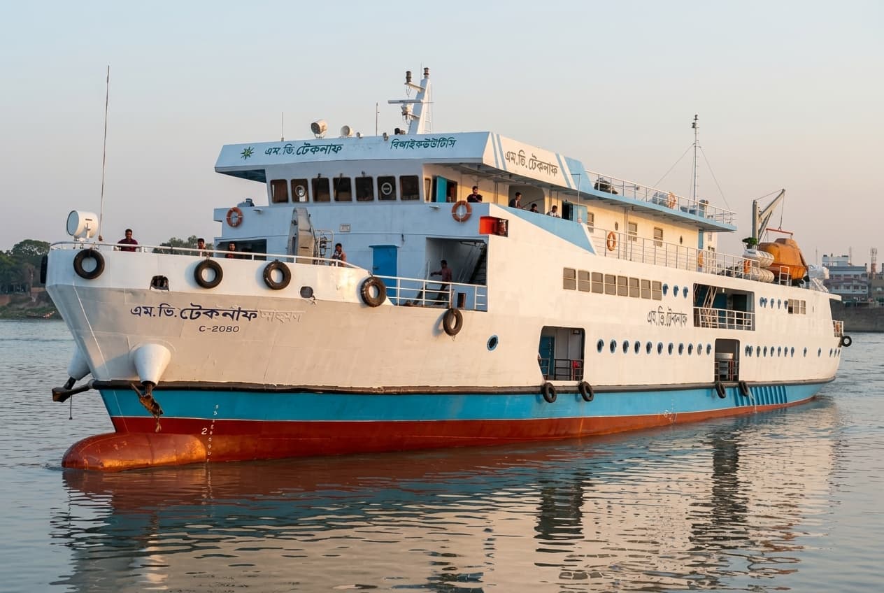MV Teknaf passenger ship operated by Parapaar Cruise Line PCL for the Cox's Bazar to Saint Martin route
